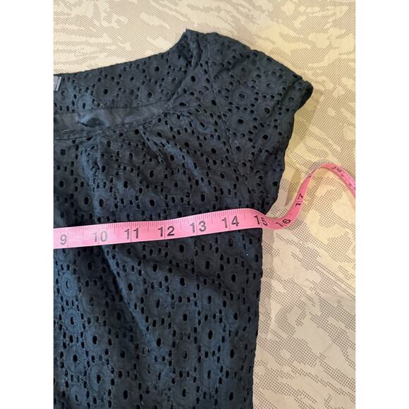 Serena Kay Black Eyelet‎ Cap Sleeve Mini Dress - Picture 5 of 6